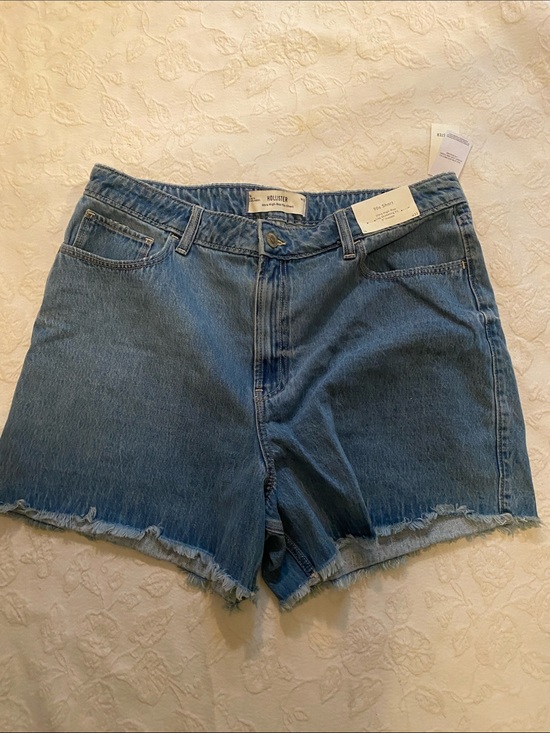 Hollister Pants - Hollister Frayed Hem Light Blue Denim Shorts